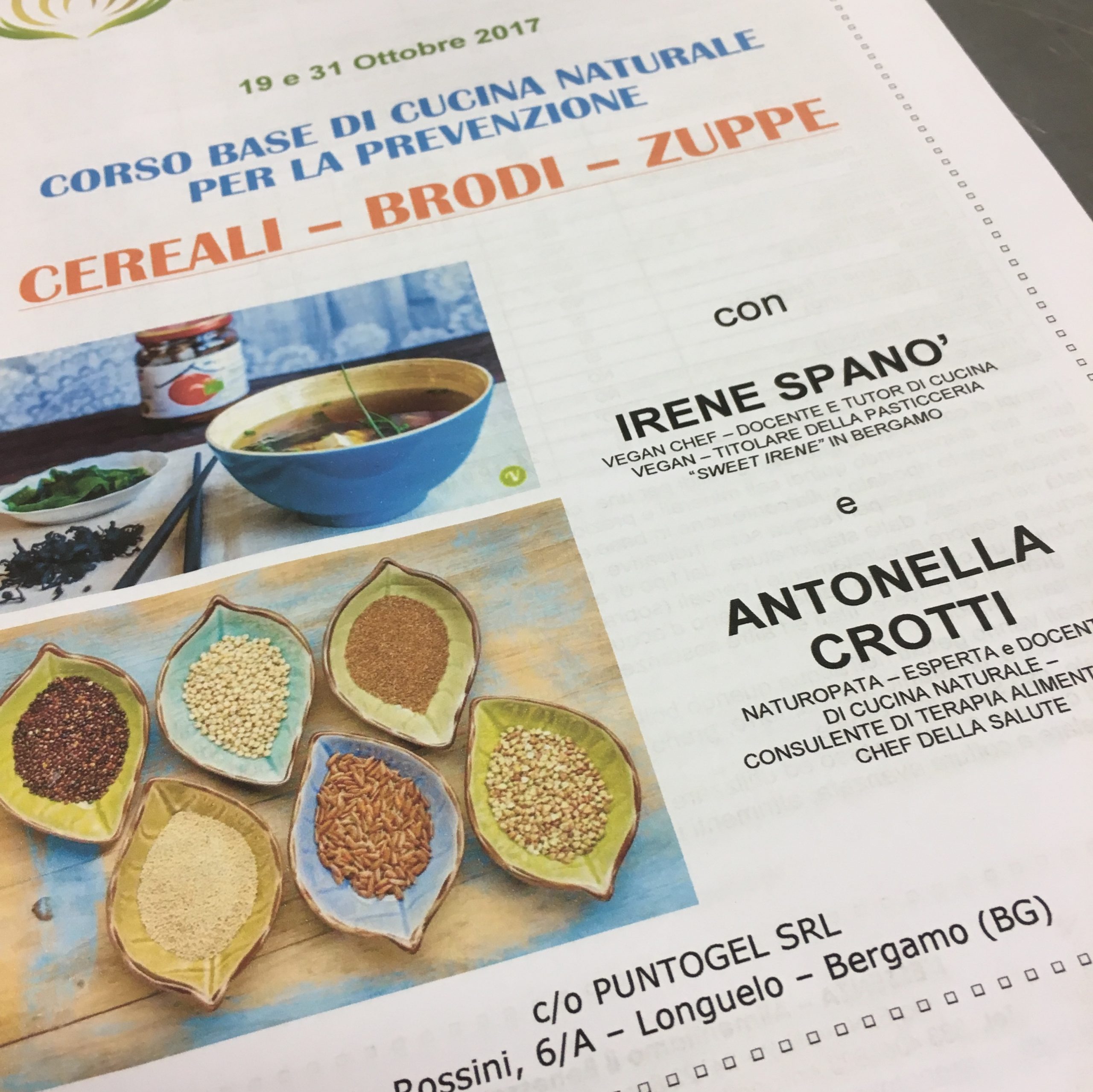 “Corso di cucina della salute”