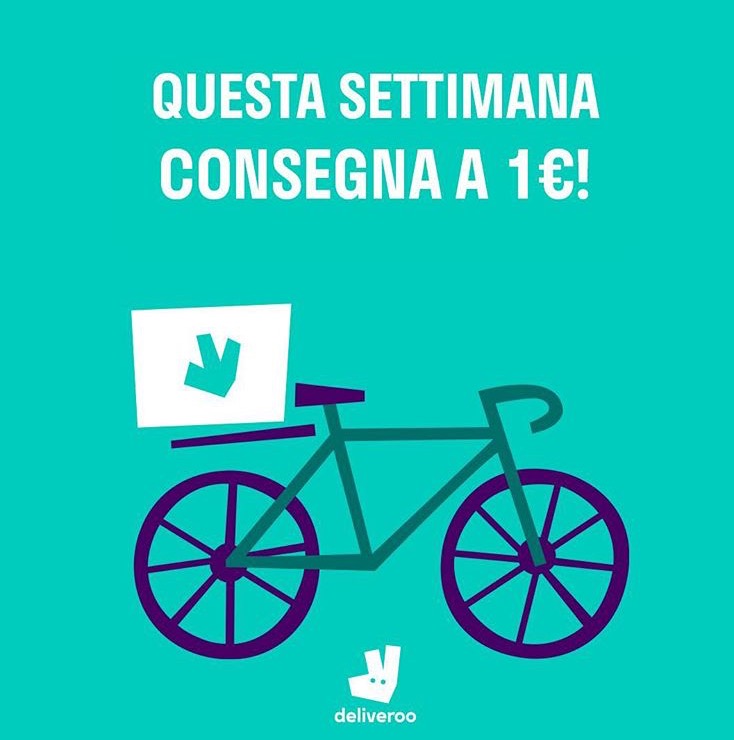 “A casa tua con Deliveroo a €1”
